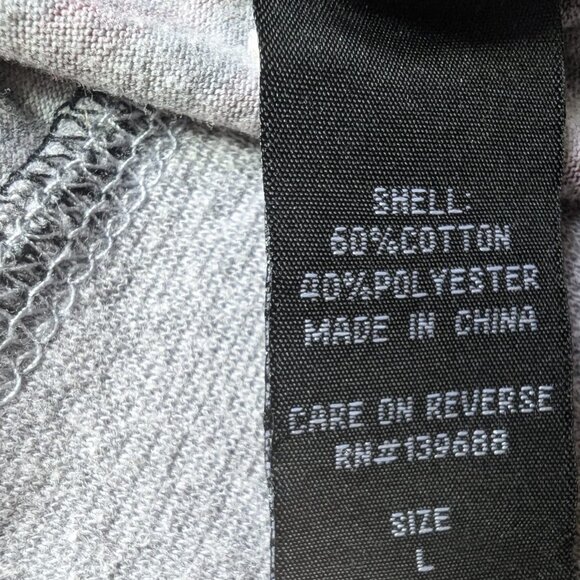 Ocean Current Men’s Striped Hoodie Gray Red Blue Size L Cotton Blend Pullover - Picture 6 of 10